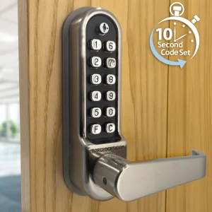 BL5400 ECP - Flat bar lever keypad with an internal lever handle & on the door code change function