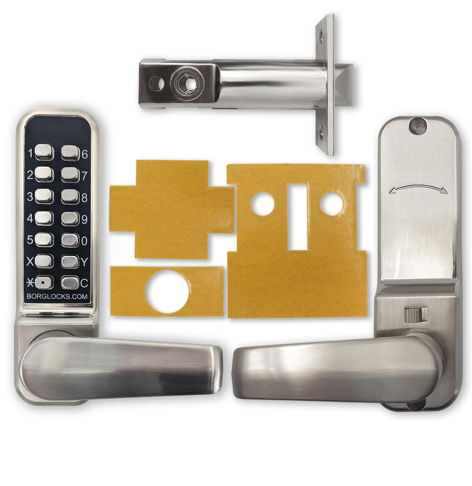 BL2401 ECP FT - Tubular latch, 30/60 minute fire tested free turning lever handle keypad, inside lever handle with holdback & ECP coding chamber - Image 2