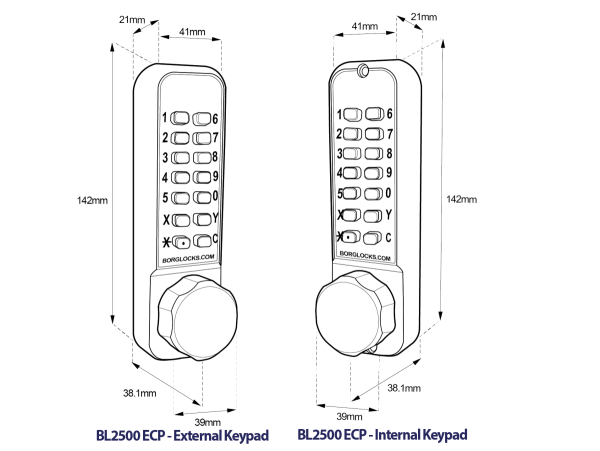 BL2521 ECP   Line drawing