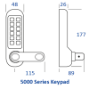 5000 Series Keypad diagrams
