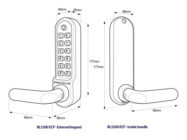BL5200 ECP   Line drawing