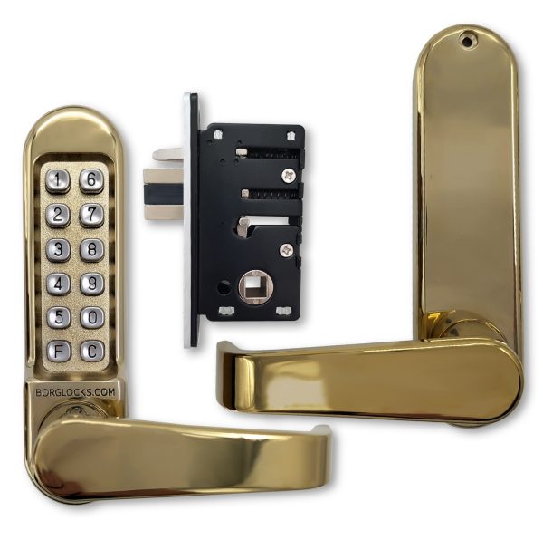 BL5402 PB Code Lock Kit by Borg Locks on a white background