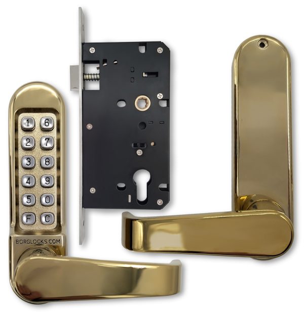 BL5403 PB Code Lock Kit by Borg Locks on a white background