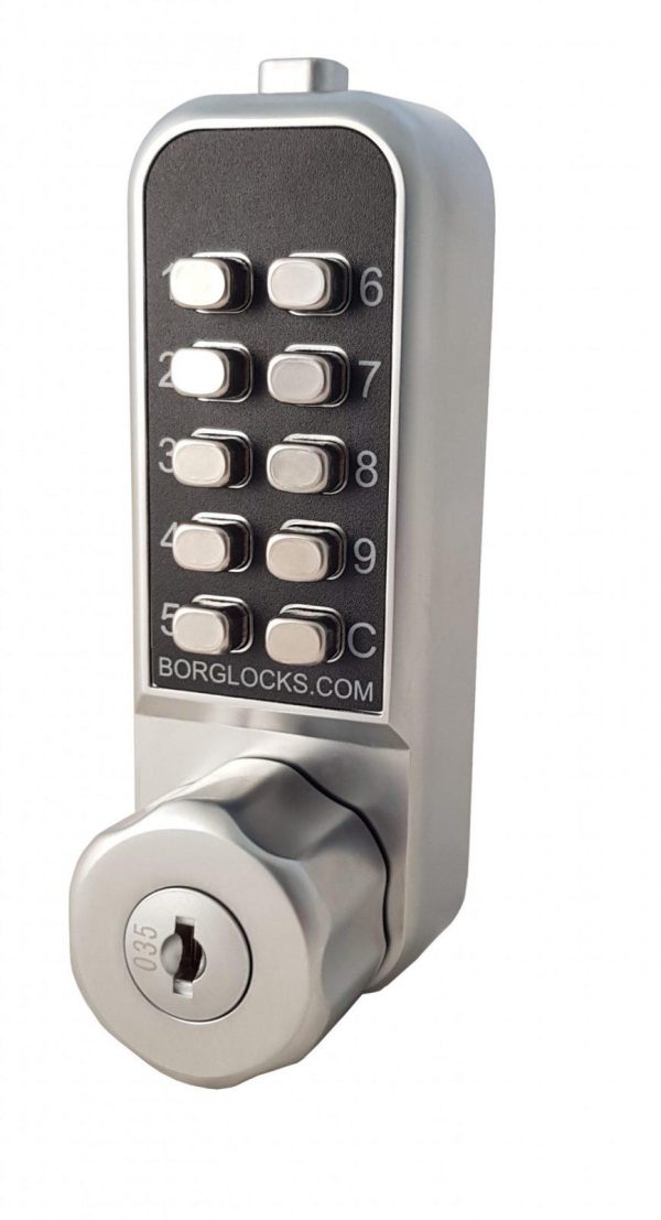 Keypad with code and key unlocking system