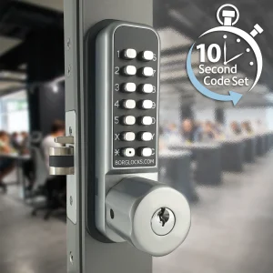 BL2702 ECP - 28mm ali latch, ECP keypad with key override & inside paddle handle with holdback