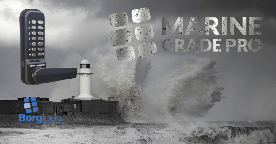 Coded gate lock in Marine Grade pro from Borg Locks