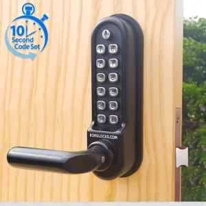 Borg Locks 5203 ECP Keypad Lock fitted onto a wooden door