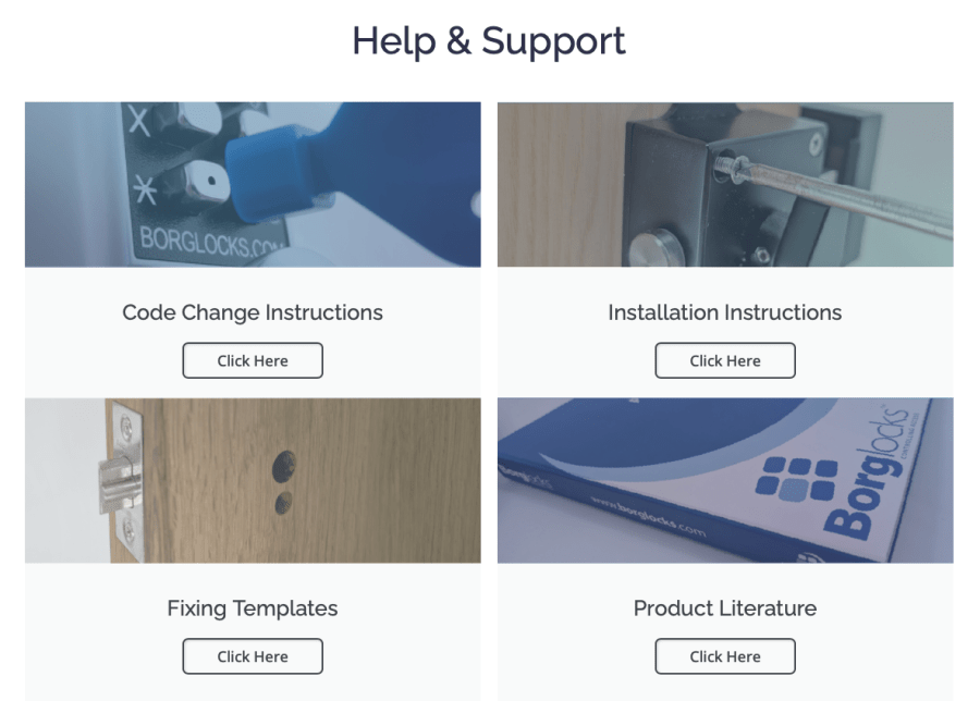 Help and Support is always available from Borg Locks as part of their dedication to customer service for their digital locks
